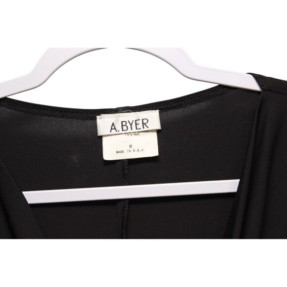 A Byer Midi Dress Size Medium Black Cowl Neck Evening Cocktail Formal Staple USA - Picture 7 of 12